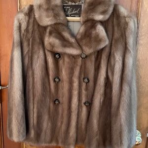 Vintage Genuine Mink Jacket Pastel Chestnut color